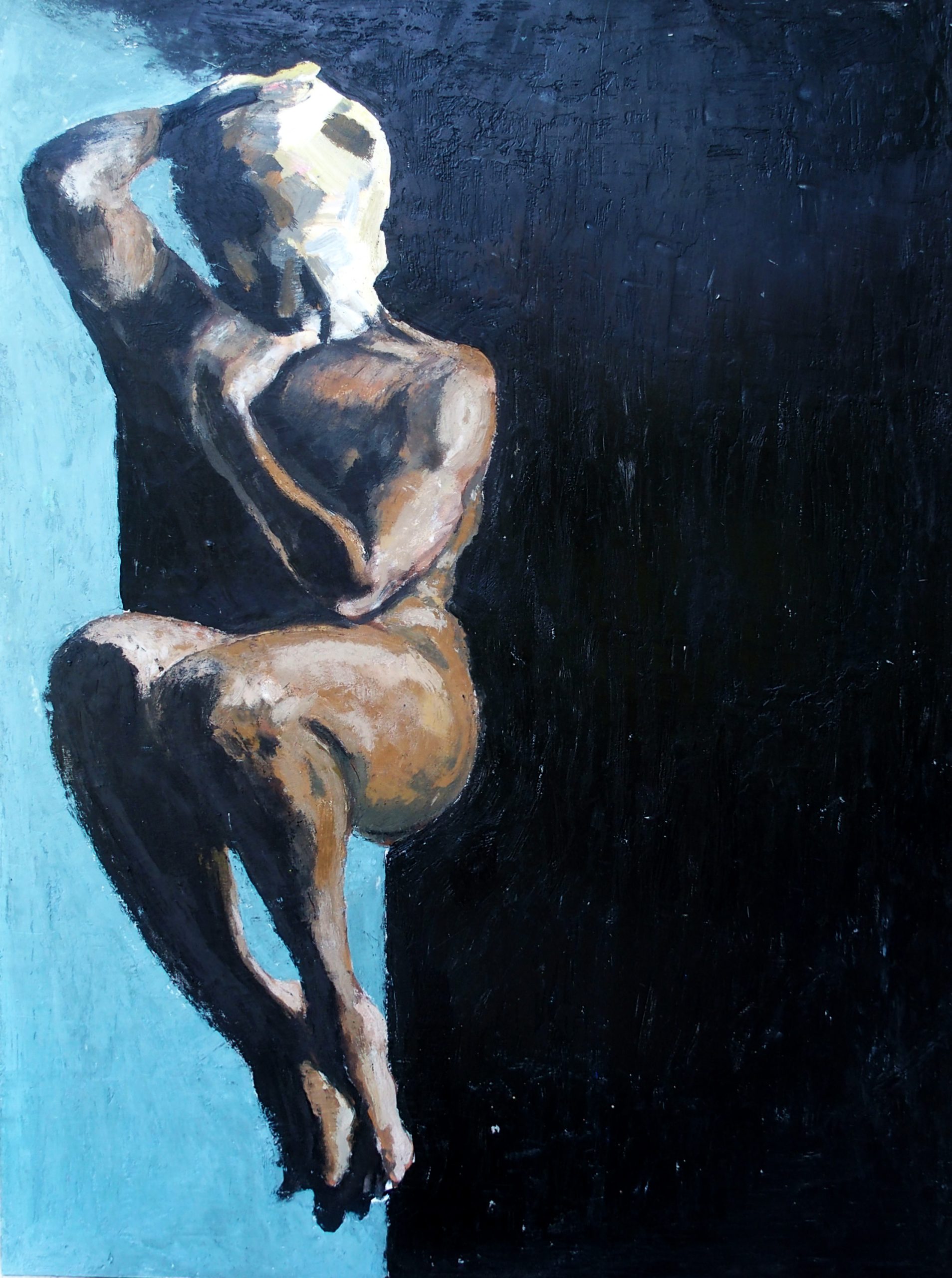 Manfred Leirer - Ismael Ivo „Francis Bacon“ Enkaustik auf Holz 100 x 70 cm